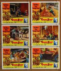 e447 YOUNG FURY 6 movie lobby cards '65 Rory Calhoun, teenage gunmen!