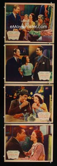 f036 CHANGE OF HEART 4 movie lobby cards '34 Janet Gaynor, Farrell