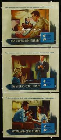 f273 CLOSE TO MY HEART 3 movie lobby cards '51 Gene Tierney, Milland