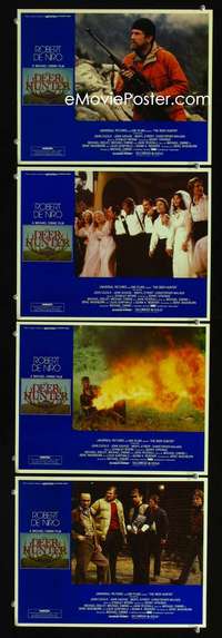 f049 DEER HUNTER 4 movie lobby cards '78 Robert De Niro, Cimino