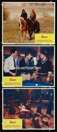 f291 DINER 3 movie lobby cards '82 Mickey Rourke, Kevin Bacon, Tim Daly