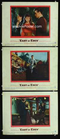 f297 EAST OF EDEN 3 movie lobby cards '55 1st James Dean, Steinbeck