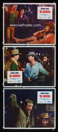 f298 EL DORADO 3 movie lobby cards '66 John Wayne, Robert Mitchum