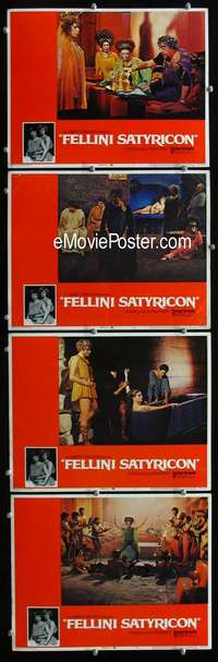 f059 FELLINI SATYRICON 4 movie lobby cards '70 Italian cult classic!