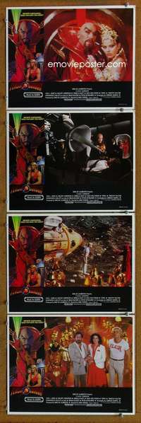 f064 FLASH GORDON 4 movie lobby cards '80 Max Von Sydow, Sam Jones