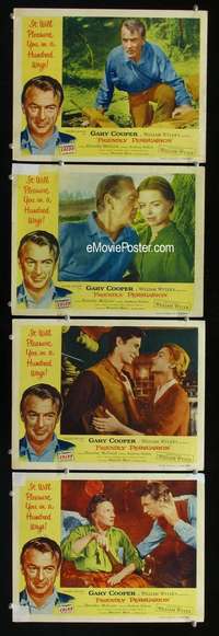 f067 FRIENDLY PERSUASION 4 movie lobby cards '56 Gary Cooper, Wyler