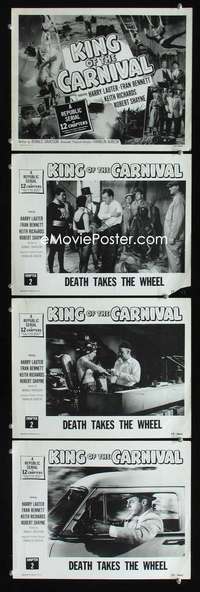 f096 KING OF THE CARNIVAL 4 Chap 2 movie lobby cards '55 serial!