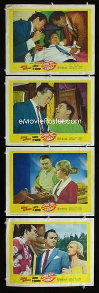 f097 KISS ME DEADLY 4 movie lobby cards '55 Mickey Spillane, Aldrich