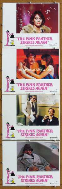 f134 PINK PANTHER STRIKES AGAIN 4 movie lobby cards '76 Peter Sellers