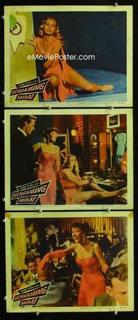f453 SCREAMING MIMI 3 movie lobby cards '58 sexy Anita Ekberg, noir!