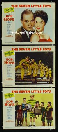 f454 SEVEN LITTLE FOYS 3 movie lobby cards '55 Bob Hope with 7 kids!
