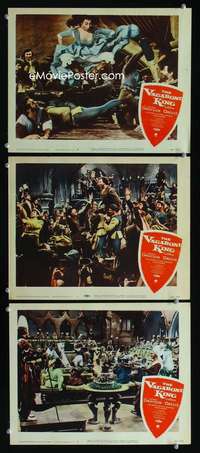 f515 VAGABOND KING 3 movie lobby cards '56 Kathryn Grayson, Oreste