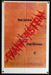k081 ANDY WARHOL'S FRANKENSTEIN one-sheet movie poster '74 horror!