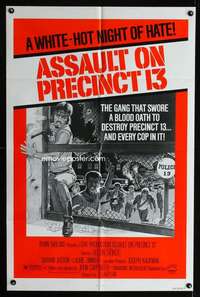 k083 ASSAULT ON PRECINCT 13 one-sheet movie poster '76 John Carpenter
