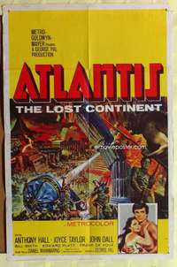 k086 ATLANTIS THE LOST CONTINENT one-sheet movie poster '61 George Pal