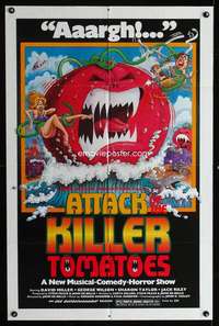 k088 ATTACK OF THE KILLER TOMATOES one-sheet movie poster '79 wild image!