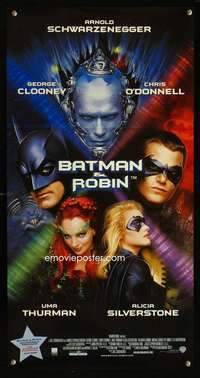 h149 BATMAN & ROBIN Australian daybill movie poster '97 Clooney, O'Donnell