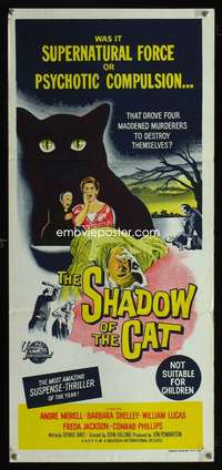h205 SHADOW OF THE CAT Australian daybill movie poster '61 Barbara Shelley