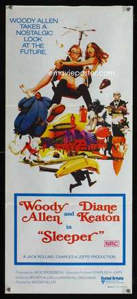 h207 SLEEPER Australian daybill movie poster '74 Woody Allen, Diane Keaton