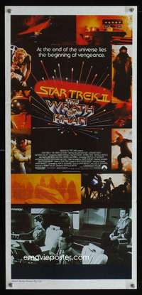 h214 STAR TREK II Australian daybill movie poster '82 Leonard Nimoy, Shatner
