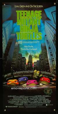 h220 TEENAGE MUTANT NINJA TURTLES Australian daybill movie poster '90