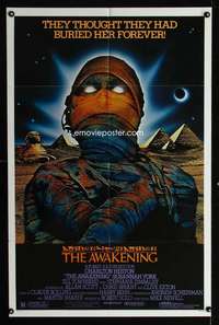 k089 AWAKENING one-sheet movie poster '80 Charlton Heston, Egypt mummy!
