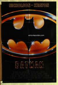 k094 BATMAN style C one-sheet movie poster '89 Michael Keaton, Tim Burton