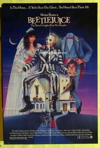 k107 BEETLEJUICE one-sheet movie poster '88 Alec Baldwin, Michael Keaton