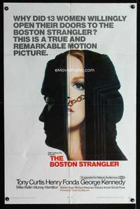 k131 BOSTON STRANGLER one-sheet movie poster '68 Tony Curtis, Henry Fonda