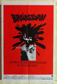 k132 BRAINSTORM one-sheet movie poster '65 scares you out of your mind!