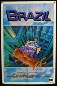 k134 BRAZIL int'l one-sheet movie poster '85 Terry Gilliam, Lagarrigue art!