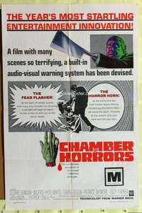 k159 CHAMBER OF HORRORS one-sheet movie poster '66 fear flasher!
