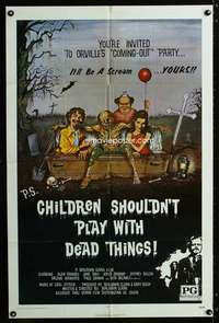 k161 CHILDREN SHOULDN'T PLAY WITH DEAD THINGS one-sheet movie poster '72