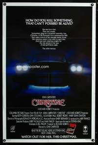 k164 CHRISTINE advance one-sheet movie poster '83 Stephen King, Carpenter