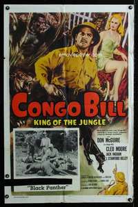 k177 CONGO BILL Chap 7 one-sheet movie poster R57 Don McGuire, Cleo Moore