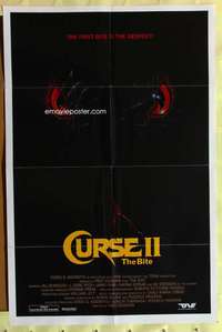k191 CURSE 2 one-sheet movie poster '88 Jill Schoelen, radioactive snakes!