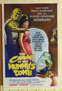 k194 CURSE OF THE MUMMY'S TOMB one-sheet movie poster '64 Hammer horror!
