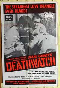 k213 DEATHWATCH one-sheet movie poster '66 Leonard Nimoy, Jean Genet play!