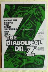 k223 DIABOLICAL DR Z one-sheet movie poster '66 Franco strips your nerves!