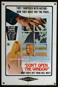 k229 DON'T OPEN THE WINDOW one-sheet movie poster '76 it's only a movie!