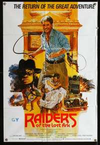 h122 RAIDERS OF THE LOST ARK English one-sheet movie poster R82 Bysouth art