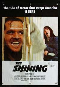 h124 SHINING English one-sheet movie poster '80 Jack Nicholson, Kubrick