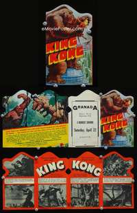 h109 KING KONG movie herald '33 great full-color artwork!