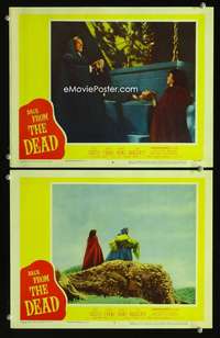 h625 BACK FROM THE DEAD 2 movie lobby cards '57 Peggie Castle, horror!