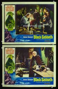 h627 BLACK SABBATH 2 movie lobby cards '64 Boris Karloff, Mario Bava