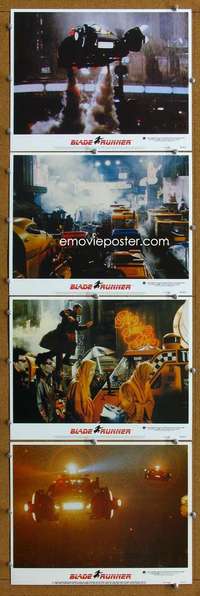 h559 BLADE RUNNER 4 movie lobby cards '82 Harrison Ford, Rutger Hauer
