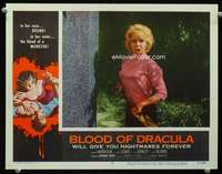 h318 BLOOD OF DRACULA movie lobby card #4 '57 sexy Shirley Delancey!