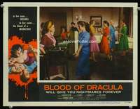 h320 BLOOD OF DRACULA movie lobby card #6 '57 teen girls partying!