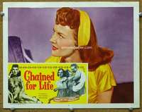 h329 CHAINED FOR LIFE movie lobby card #7 '51 sexy Patricia Wright!