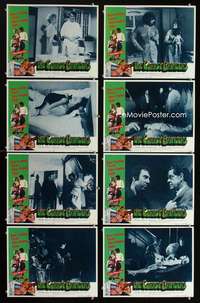 h499 CORPSE GRINDERS 8 movie lobby cards '71 Ted V. Mikels gory horror!